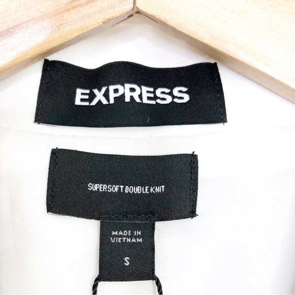 Express off-white super soft double knit, two button closure blazer. - Picture 5 of 9